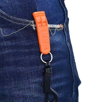 10-Piece Whistle - Emergency Whistle - Sturdy and durable whistles, suitable for referees, coaches, emergencies, lifeguards, basketball, football, diving, hiking, adventure sports, etc. - Orange.