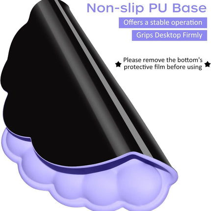 Mouse pad - Mouse pad with wrist rest - Ergonomic mouse pad - Mouse pad with leather surface, suitable for computers, laptops, office, home and travel, with non-slip bottom.
