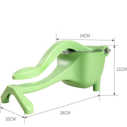 Manual Juicer - Fruit and Vegetable Juicers - Portable Multifunctional Lemon and Orange Juicer for Home Use - High Efficiency Juicing Appliance - Light Green.