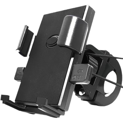 Phone Stand - Bike Phone Holder - Anti-slip Design - Lock in One Second - 360° Rotation - Suitable for Bicycle and Motorcycle Handlebars from 15mm to 28mm, Compatible with Smartphones from 4.7 to 7.1 Inches - Black.