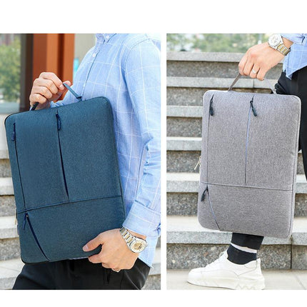 Laptop Case - Suitable for 13/14/15.6 inches - Zippered Laptop Case - Laptop Sleeve - Waterproof Oxford Cloth - Scratch and Wear Resistant, Easy to Carry - Blue.