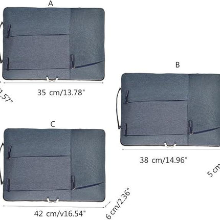 Laptop Case - Suitable for 13/14/15.6 inches - Zippered Laptop Case - Laptop Sleeve - Waterproof Oxford Cloth - Scratch and Wear Resistant, Easy to Carry - Blue.