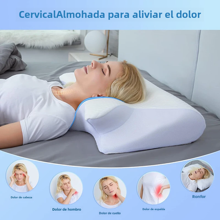 Viscoelastic Neck Pillow, Ergonomic Contour 2-in-1 Neck Pain Orthopedic Pillow, Contour Support Pillow, 1 Unit Light Gray none no No, Light gray.