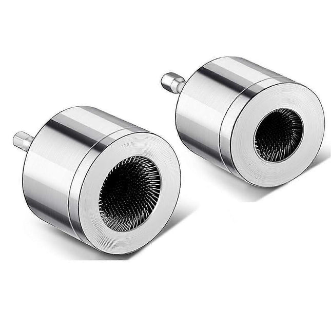 2-Pack Copper Pipe Cleaning Brush, Full-Metal HVAC Pipe Cleaning Brush for Drill Power 1/4in Shaft.