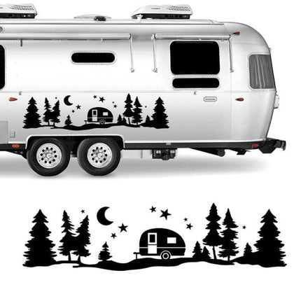 Tree Forest Vinyl Body Decal Sticker for SUV RV Van Caravan Off.