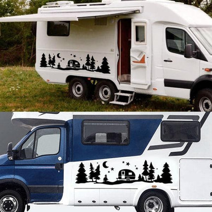 Tree Forest Vinyl Body Decal Sticker for SUV RV Van Caravan Off.