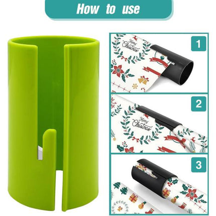 4-pack Sliding Wrapping Paper Cutters - Portable Gift Wrapping Paper Roll Cutter for Christmas and Birthday Wrapping.
