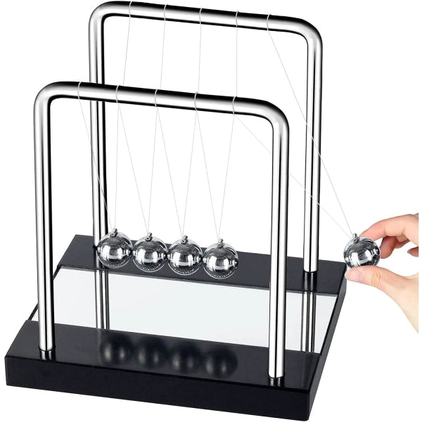Newton's pendulum, large Newton's cradle 18 cm pendulum Newton's balls Newton's swing Science game Office desk decoration.