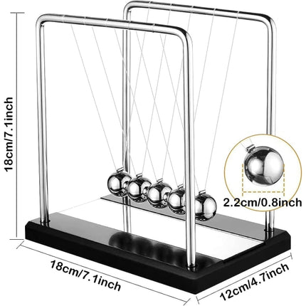 Newton's pendulum, large Newton's cradle 18 cm pendulum Newton's balls Newton's swing Science game Office desk decoration.