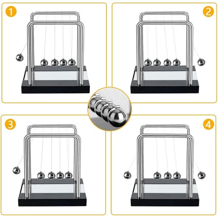 Newton's pendulum, large Newton's cradle 18 cm pendulum Newton's balls Newton's swing Science game Office desk decoration.