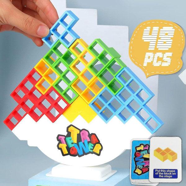 48 pcs Tetra Tower Balance Stacking Block Game, 100% New.