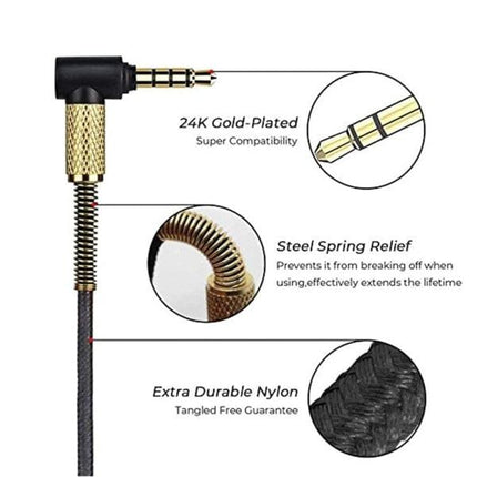 2.5mm to 3.5mm Headphone Cable for Momentum Over Ear 1/2/3 Headphone Cord Durable Wire with Volume Control and Microphone.