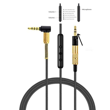 2.5mm to 3.5mm Headphone Cable for Momentum Over Ear 1/2/3 Headphone Cord Durable Wire with Volume Control and Microphone.