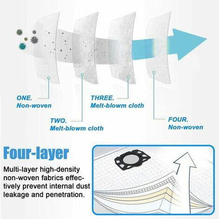 10 pcs vacuum cleaner bags for Karcher WD4 WD5 WD6 Karcher bag MV4, MV5 and MV6 vacuum cleaner bags for Karcher.