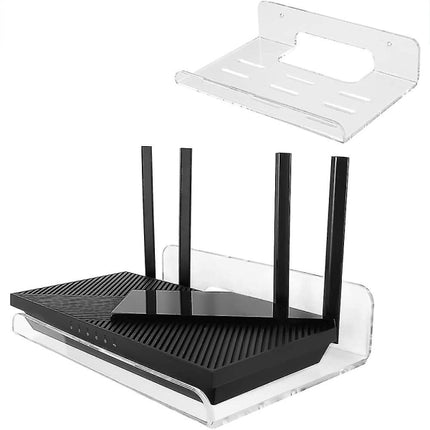 Wifi Router Shelf Wall Mounted Acrylic With Heat Sink For Home_max.