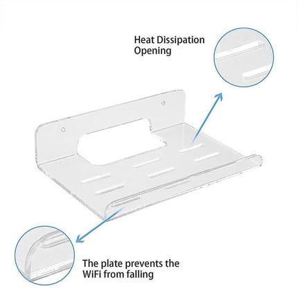 Wifi Router Shelf Wall Mounted Acrylic With Heat Sink For Home_max.