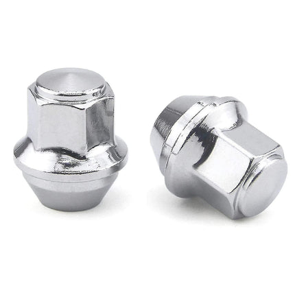 Aluminum Wheel Nuts. M12 X 1.5 Conical 19mm Hex Replacement for Ford Alloy Wheels (Silver).
