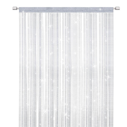 String Curtains Door Mosquito Net, Elegant Divider Tassel Curtain for Home Decor, Partition Curtain for Doors and Windows, White (100x200cm).