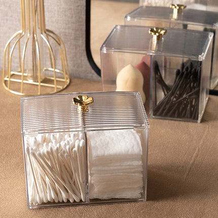 Makeup Storage Organizer Bathroom Jar Cotton Swabs Storage.