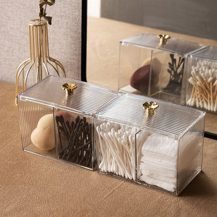 Makeup Storage Organizer Bathroom Jar Cotton Swabs Storage.