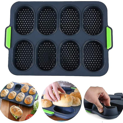 Mini baguette baking tray, bread crisping tray, non-stick perforated.