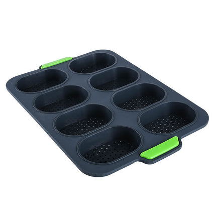 Mini baguette baking tray, bread crisping tray, non-stick perforated.