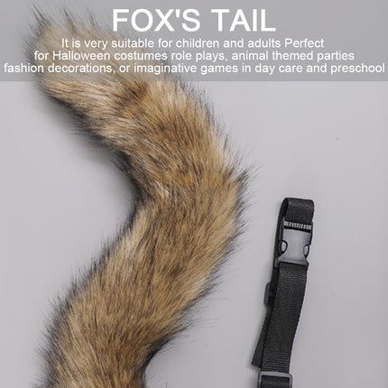 Faux Fur Cat Fox Wolf Fluffy Tail and Ears for Halloween.