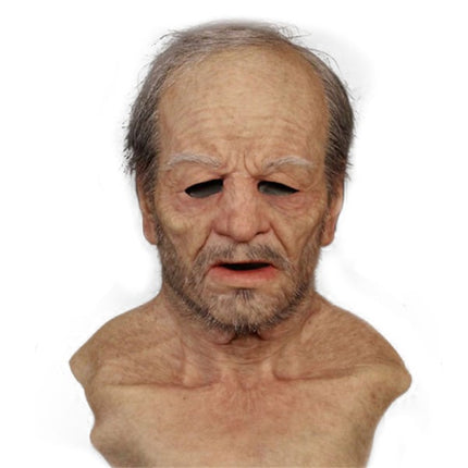 Halloween Mask Realistic Old Man Latex Party Cosplay Mask Props 1.