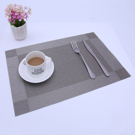 PVC Non-Slip PVC Placemats Set Heat Resistant Placemats Dining Table Kitchen Mat (Set of 4) Gold.