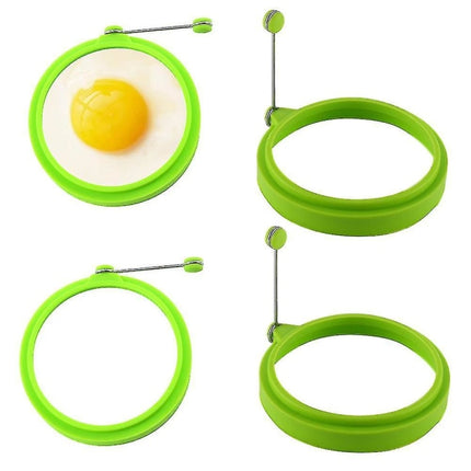 pcs silicone egg ring, egg rings non-stick, egg cooking rings, perfect fried shape or pancake rings.