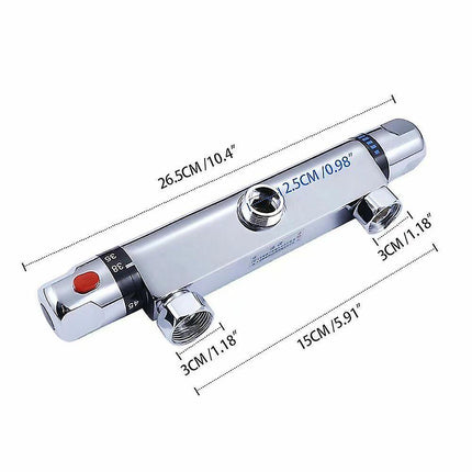 Thermostatic shower mixer.