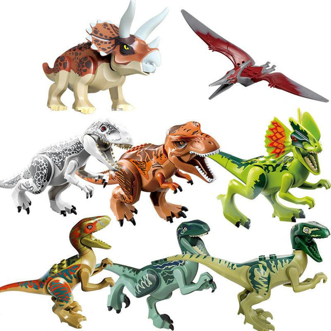 8x Jurassic World Dinosaur Figures Building Toys Blocks Best Kids Gift Multicolored h multicolored.