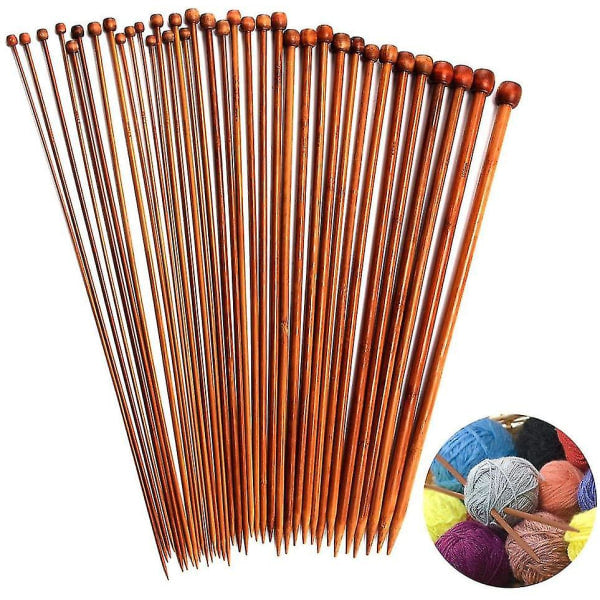 Bamboo Chopsticks Set Single Pointed Carbonated 2mm-10mm 36pcs.