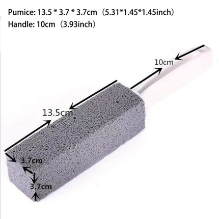 Pumice Toilet Brush Household Toilet Bowl Cleaning Limesc - Gray 3.8*3.8*23.5CM.