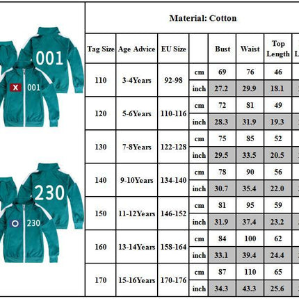 Squid Game Season 2 - Jacket and Pants Outfit for Kids Survival Game Gift #230 #230 #230 #230 160cm.