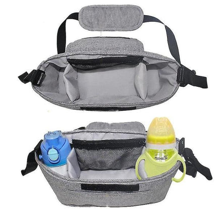 Baby Organizer Stroller Accessories Bag Large Space for All Strollers（Black）.