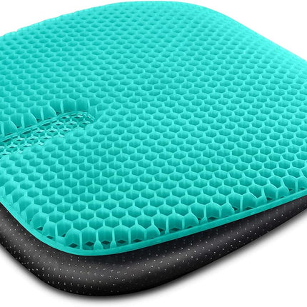 Gel Seat Cushion for Long-Term Sitting, Gel Cushions for Pressure Relief, Double Thick Gel Cushion for Sitting, Seat Cushions for Office Chairs with.
