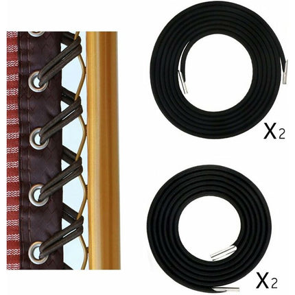 Drawstring, rubber band, folding chair accessories (black export (a set of 2 long and 2 short)),.