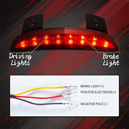 Motorcycle Mount XL883 1200 LED Tail Light Rear Black.