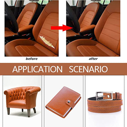 INF Self-Adhesive Repair Patch Faux Leather 50x138 cm Light Brown.
