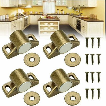 pcs magnets for cabinet doors, magnetic door lock, magnetic door closer with 4 washers and 12 screws, magnetic cabinet closure for furniture, wardrobe, cupboard.