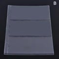 10 pcs/1 pc 3-compartment loose leaf banknote album page collector holder 1pc 3-slot 80x177mm.