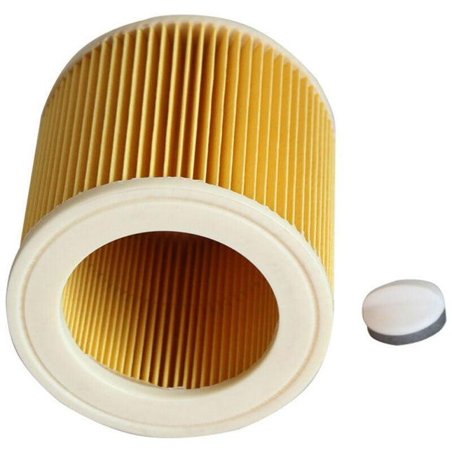 2x Cartridge Filter for Vacuum Cleaner, Compatible with Kärcher WD2 WD3 MV3 MV2 A2004 A2054 A2204 A2656.