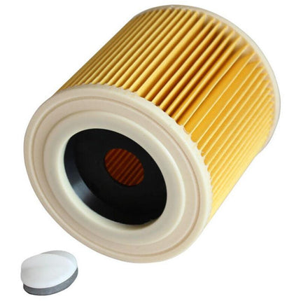 2x Cartridge Filter for Vacuum Cleaner, Compatible with Kärcher WD2 WD3 MV3 MV2 A2004 A2054 A2204 A2656.