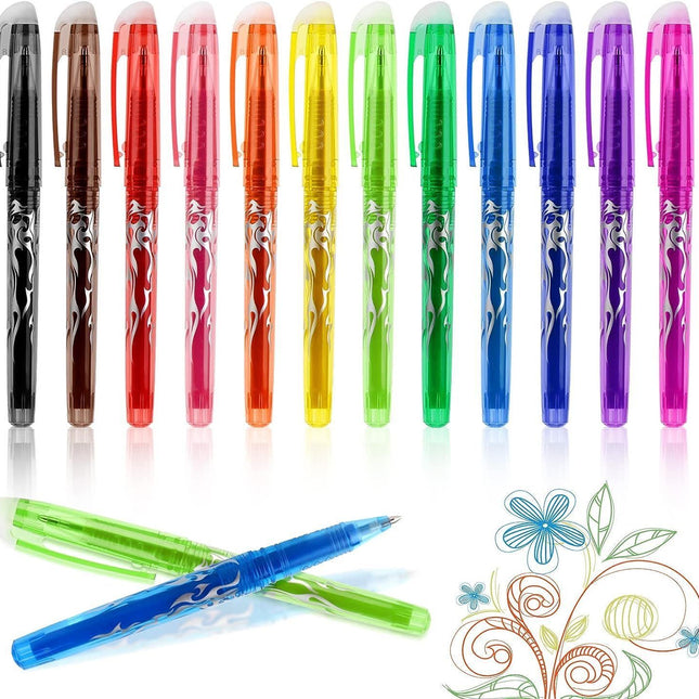 Erasable Ink Pens, Erasable Gel Ink Pens - 12-pack Multicolor multicolor.