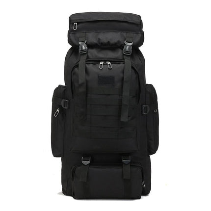 80L Military Tactical Backpack Waterproof Fishing Bag Multifunctional Bag for Adults Outdoor Sports Climbing Camping Black.