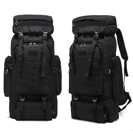 80L Military Tactical Backpack Waterproof Fishing Bag Multifunctional Bag for Adults Outdoor Sports Climbing Camping Black.