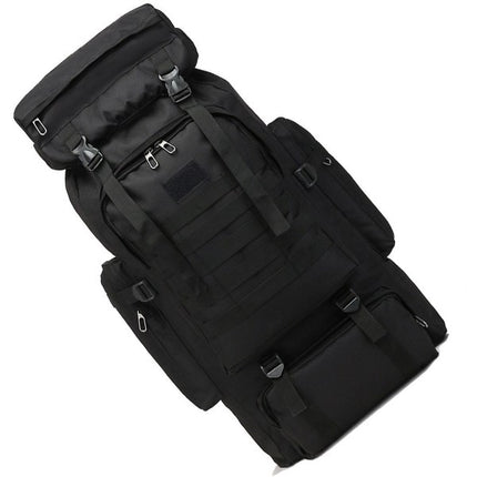 80L Military Tactical Backpack Waterproof Fishing Bag Multifunctional Bag for Adults Outdoor Sports Climbing Camping Black.