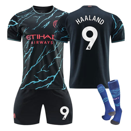 23-24 Manchester City Second Away No. 9 Harland Jersey 17 De Bruyne 47 Foden Football Shirt NO.9 HAALAND NO.9 HAALAND 28 NO.9 HAALAND 28