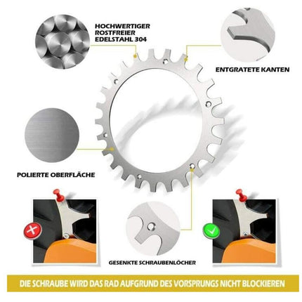 Worx Landroid Robotic Lawn Mower Pulley Sprocket Studs Anti-Slip Wheels-L Type 225mm, 2pcs.